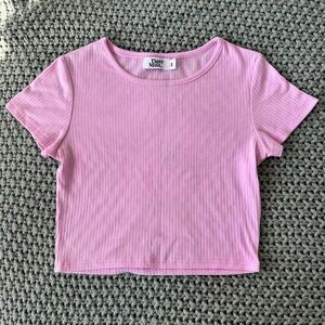 Pink Ribbed Baby Tee